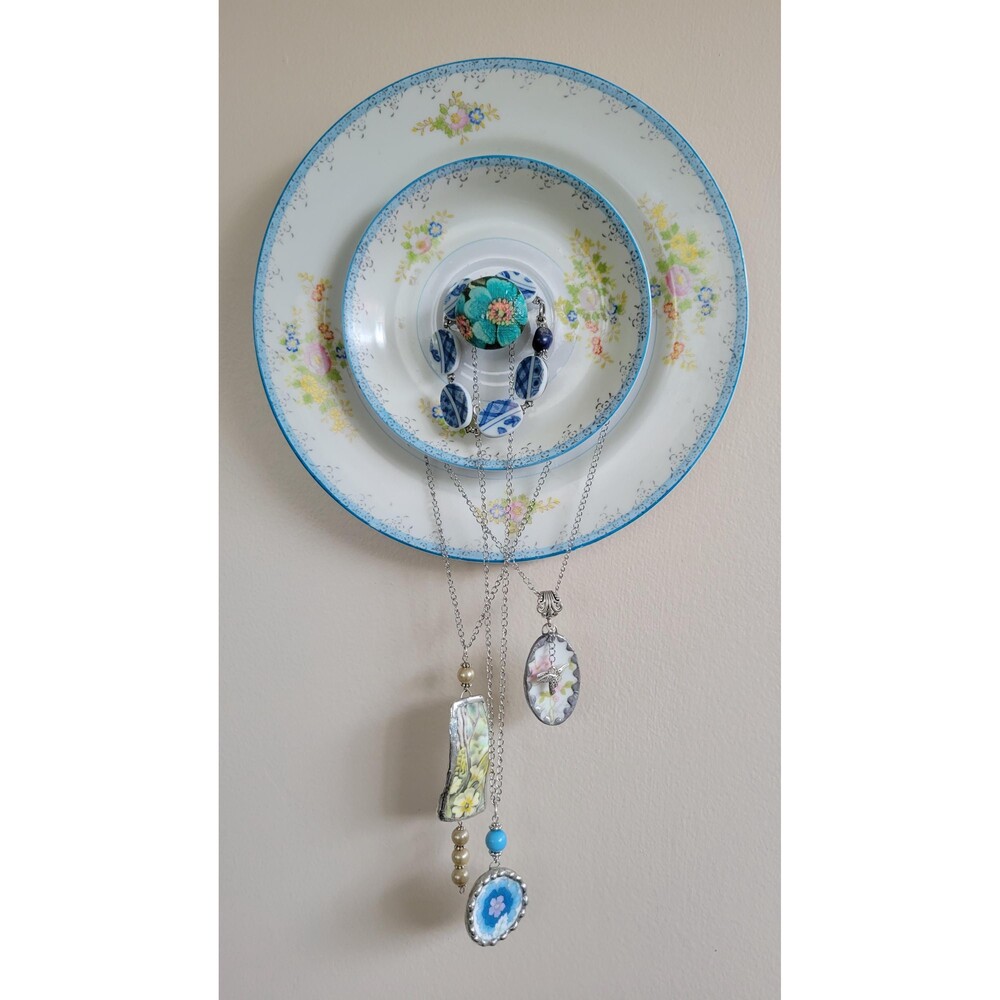 Upcycled Meito China Wall Jewelry Holder